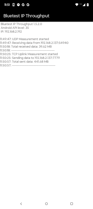 Bluetest IP Throughput Screenshot 0