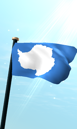 Antarctica Flag 3D Wallpaper Screenshot 0