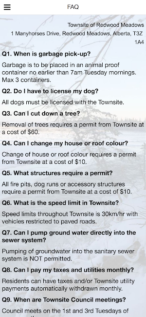 Townsite Redwood Meadows App Screenshot 2