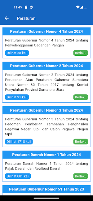 JDIH Pemprov Sumut Screenshot 2