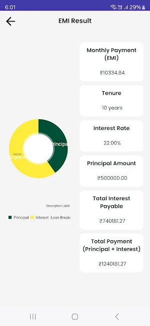 CashLoan - EMI Loan Calculator Screenshot 3