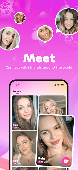 Rain - Meet & VideoChat Screenshot 1