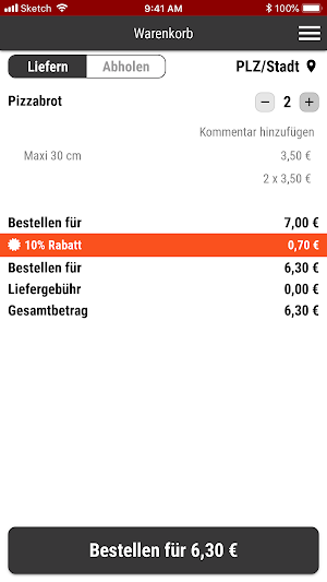 Hofer Pizzaservice Screenshot 1