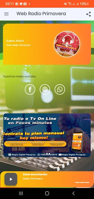 Web Radio Primavera Screenshot 1