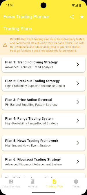 Forex Trading Planner Screenshot 0