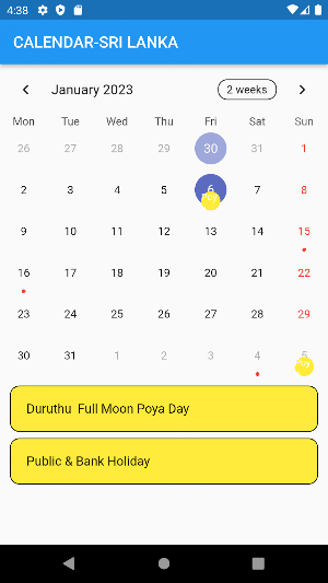 Sri Lankan Calendar Screenshot 0