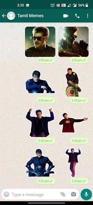 Ajith Valimai Stickers | WAStickerApps Screenshot 2