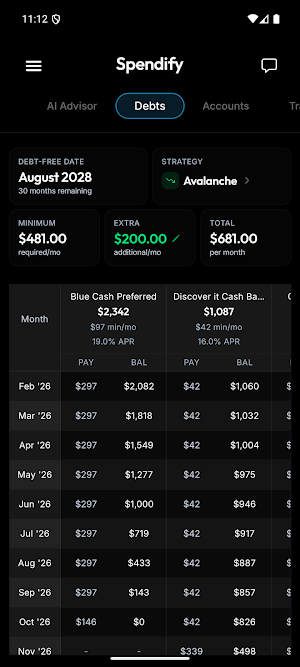 Spendify: Budget & Debt Payoff Screenshot 3