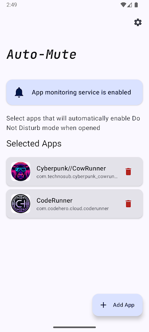 Auto-Mute | For Your Apps Screenshot 0