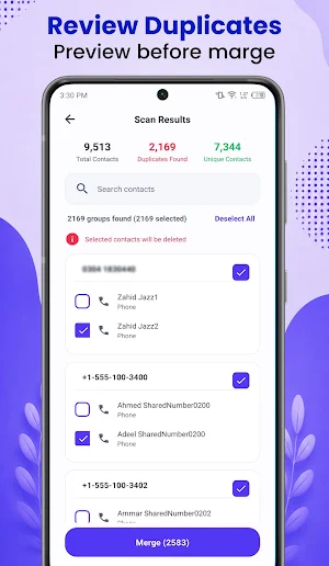 Duplicate Contacts Remover Screenshot 1