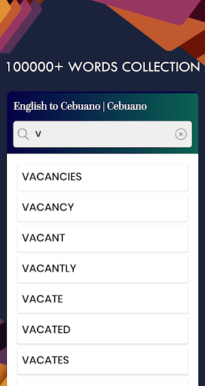 Cebuano English Translator-Free Cebuano Dictionary Screenshot 2
