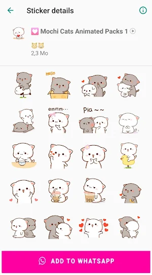 Animated Mochi Peach Stickers Screenshot 2