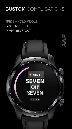 Awf Lines - text time face screenshot 6