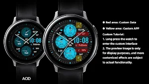 Dark Blue Circle ZKin Watch Screenshot 3