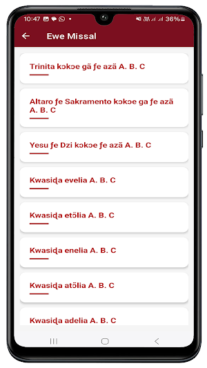Ewe Missal Screenshot 3