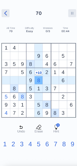 Numdoku -Classic Sudoku Puzzle Screenshot 1