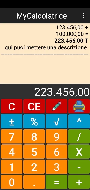MyCalcolatrice Screenshot 1