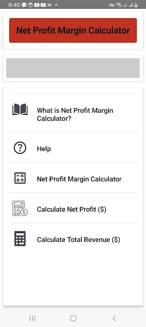 Net Profit Margin Calculator Screenshot 0