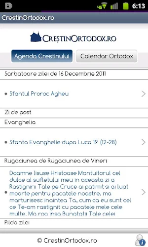 Calendar Ortodox Screenshot 1