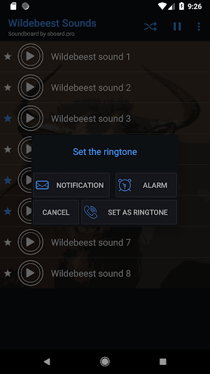 Wildebeest sounds ~ Sboard.pro Screenshot 2