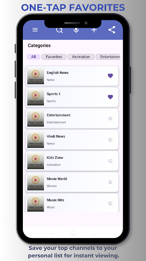 Preet Live Streaming Player Screenshot 1