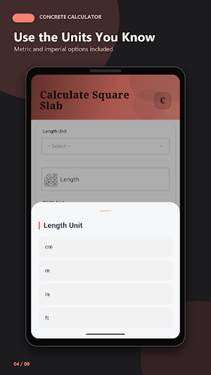 Concrete Calculator Screenshot 3