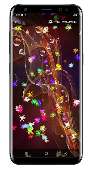 Magic glow Flowers Live Wallpaper Screenshot 2