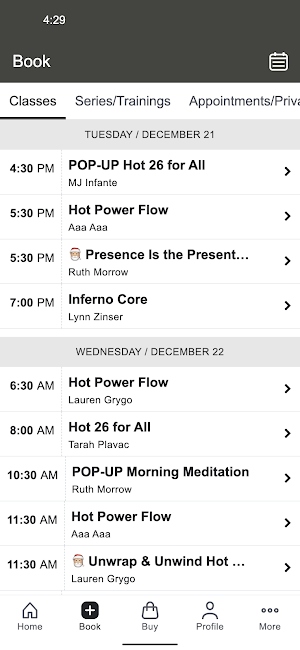 Hot Yoga Asheville Screenshot 1