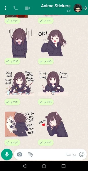 Anime stickers for WhatsApp Screenshot 3