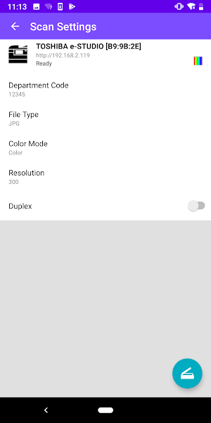 e-BRIDGE Print & Capture Entry Screenshot 2