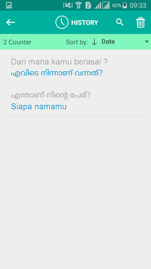 Malayalam Indonesian Translator Screenshot 3
