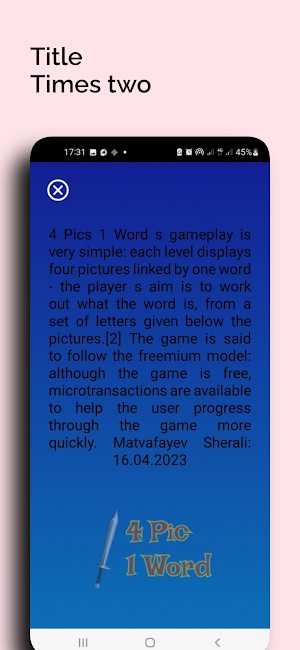 4 pic 1word Screenshot 2