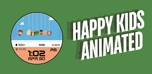 Animated Happy Kids Watch Face Screenshot 0