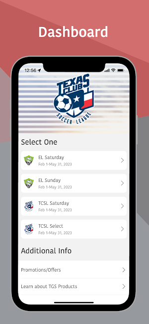 Texas Club Soccer League Screenshot 0
