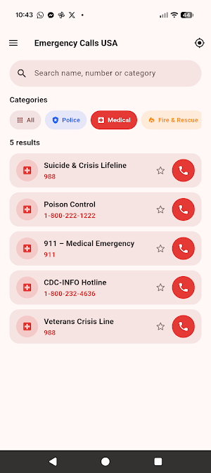 Emergency Calls USA Screenshot 1