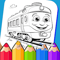 coloring animated trains