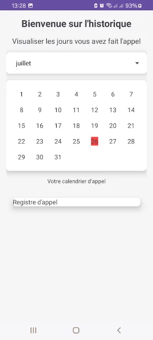 Registre de présence Screenshot 2