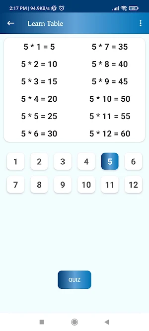 Multiplication Table - Times Screenshot 1