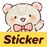 Korean Stickers Heart Bear