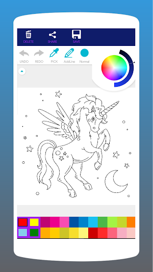 Rainbow Unicorn Coloring Book Screenshot 1