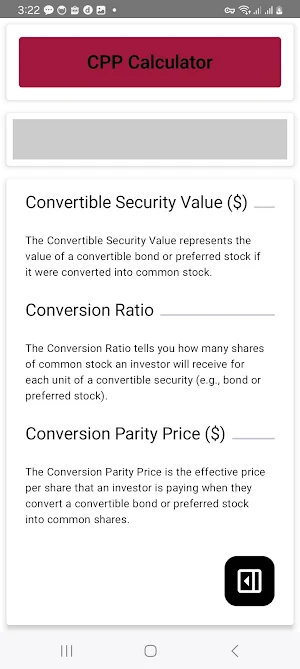 CPP Calculator Screenshot 1