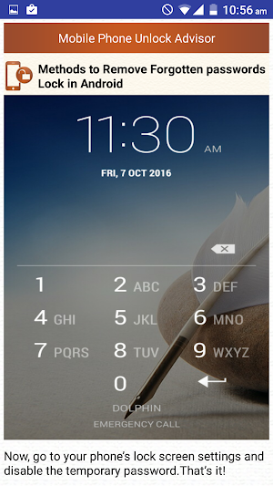 Clear Mobile Password PIN Help Screenshot 2