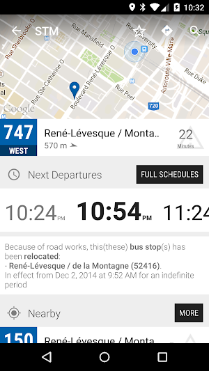 Montreal STM Bus - MonTransit Screenshot 1