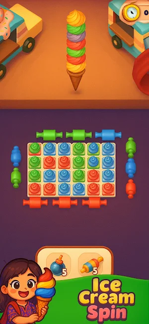 Ice Cream Spin: Sorting Game Screenshot 1