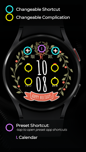 TVV Happy Holidays Watch Face Screenshot 3