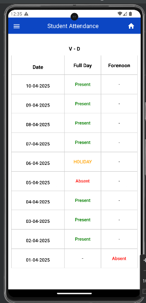 Velammal Nexus Parent App Screenshot 3