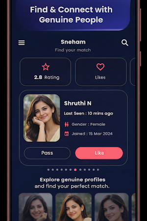 Sneham – Telugu Chat App Screenshot 1