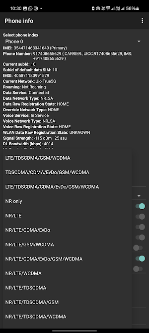 5G Only Mode Screenshot 2