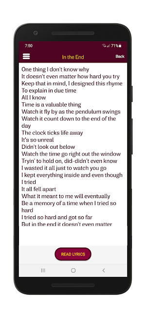 Linkin Park Lyrics & Wallpaper Screenshot 3