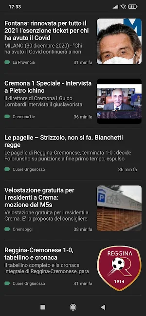 Cremona notizie Screenshot 2